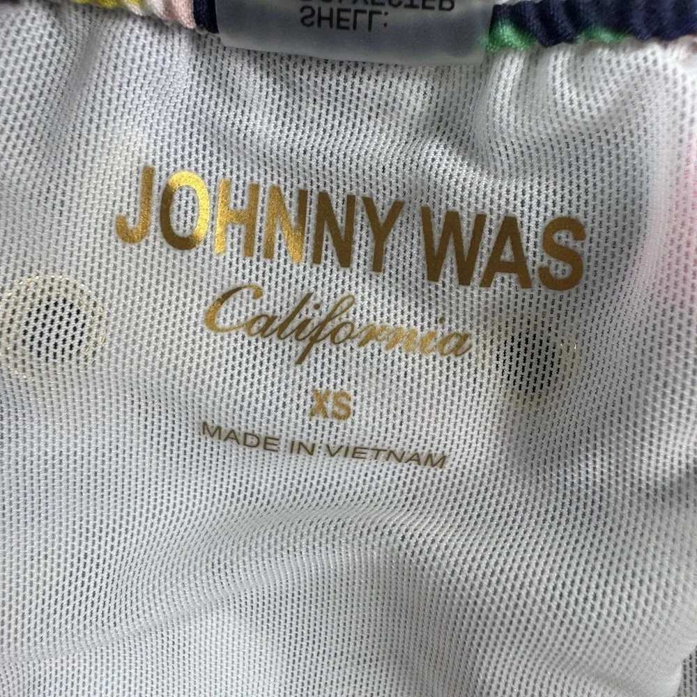 Johnny Was Multicolor Floral Mesh Lined Swimtrunk CSW1623-F Mens XS